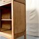 Antique low cabinet in wood and marble