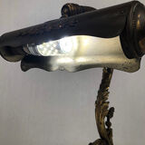 Bronze and copper articulated desk lamp circa 1900