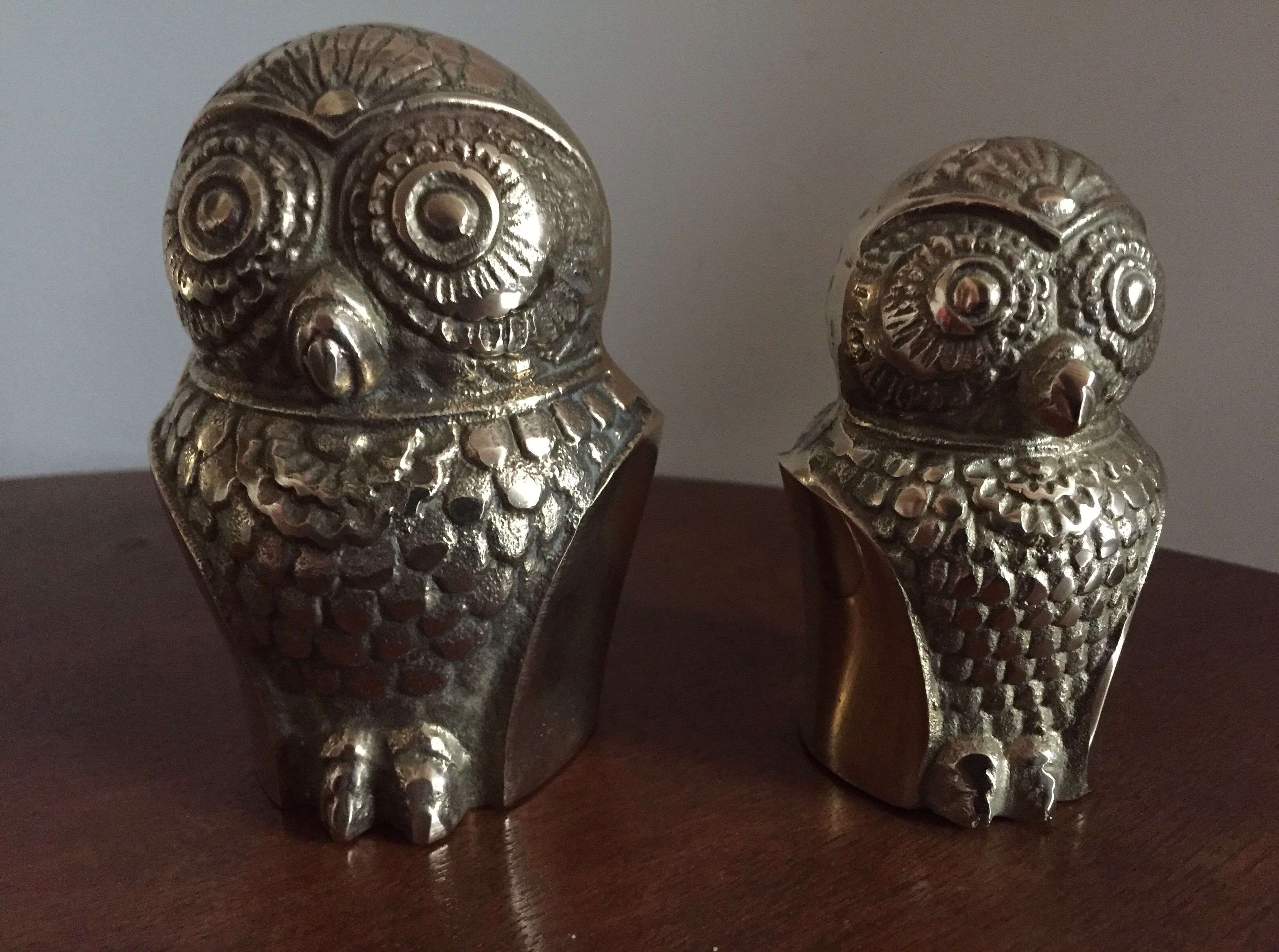 Family of owls owls brass
