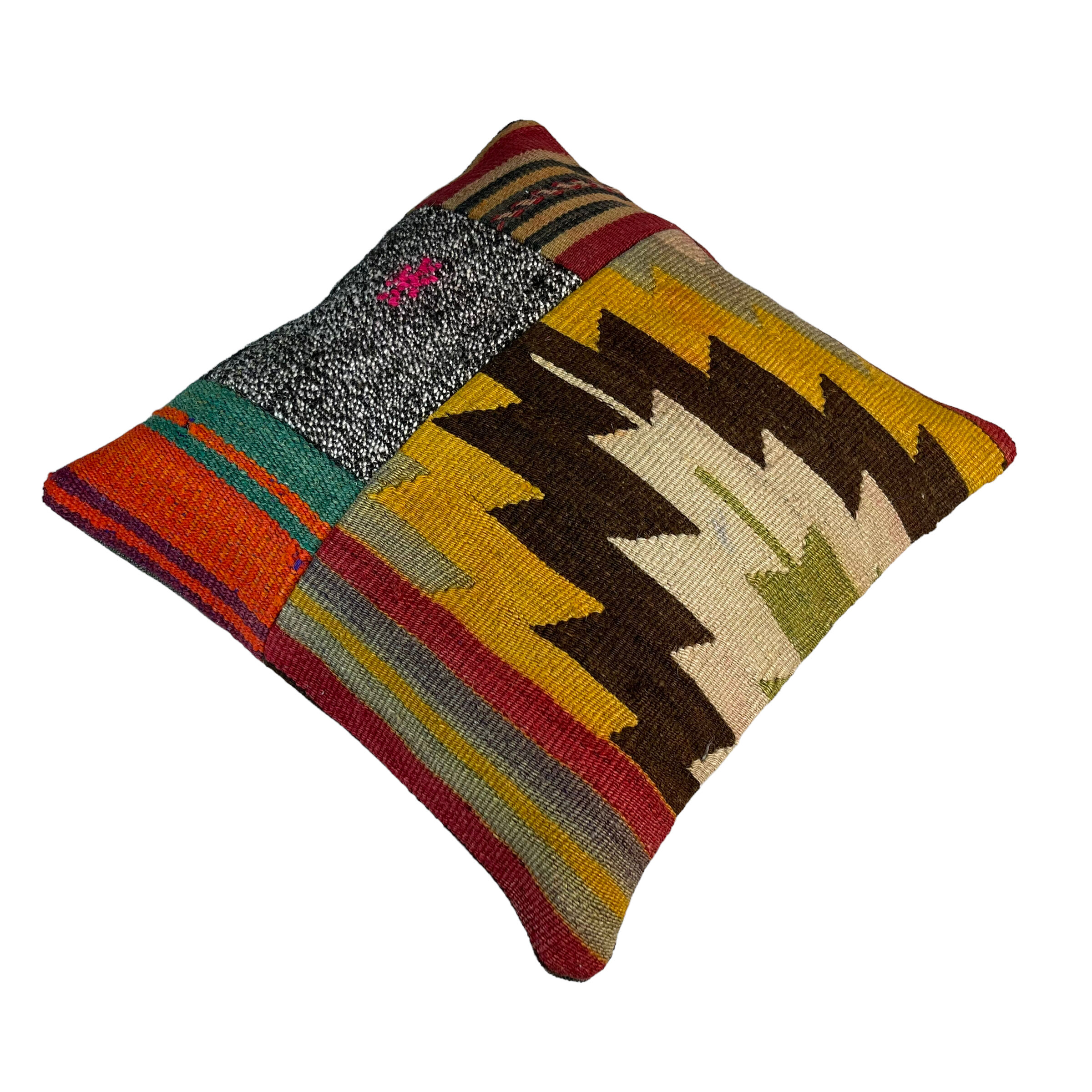 Vintage turkish kilim cushion cover 40 x 40 cm