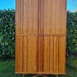 Rattan marquetry cabinet