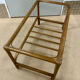 Vintage rattan coffee table (without glass) from the 1970s.