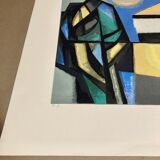 Lithographie signée "Albert Ferenz" Design 1950.