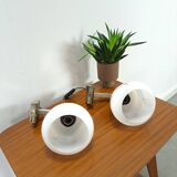 Design wandlampen Kamenicky Senov met melkglas kap vintage