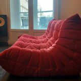 100% original - Ligne Roset Togo 3-seater bench – Red Alcantara (Goya