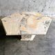 Vintage hexagonal pink and grey marble coffee table, 1980s