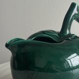 Green ceramic apple shaped pitcher