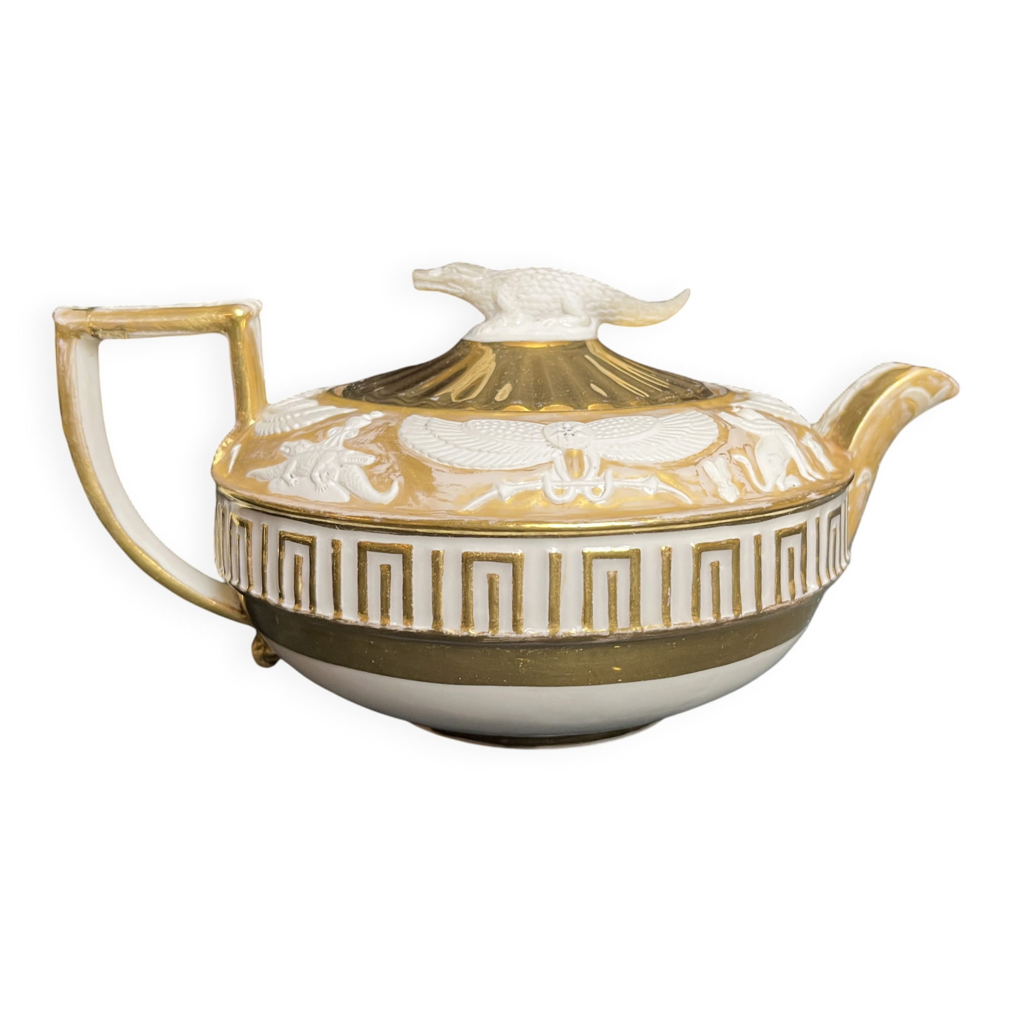 Tableware, porcelain teapot Wedgewood neo-Egyptian decor 20th century