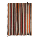 6x8 Brown Red Striped Vintage Kilim Rug, 195x259Cm