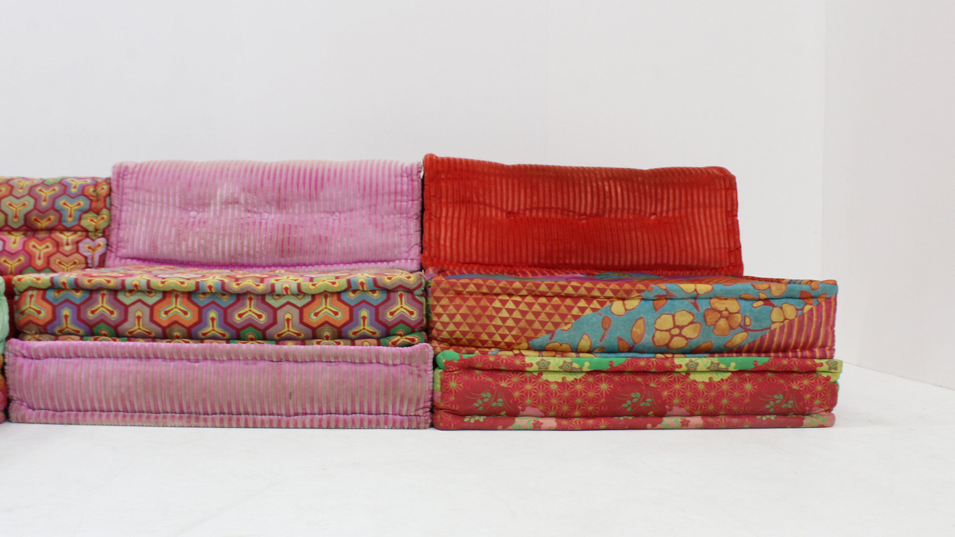 Roche Bobois Mah Jong sofa Kenzo Takada design by Hans Hopfer, set of 12