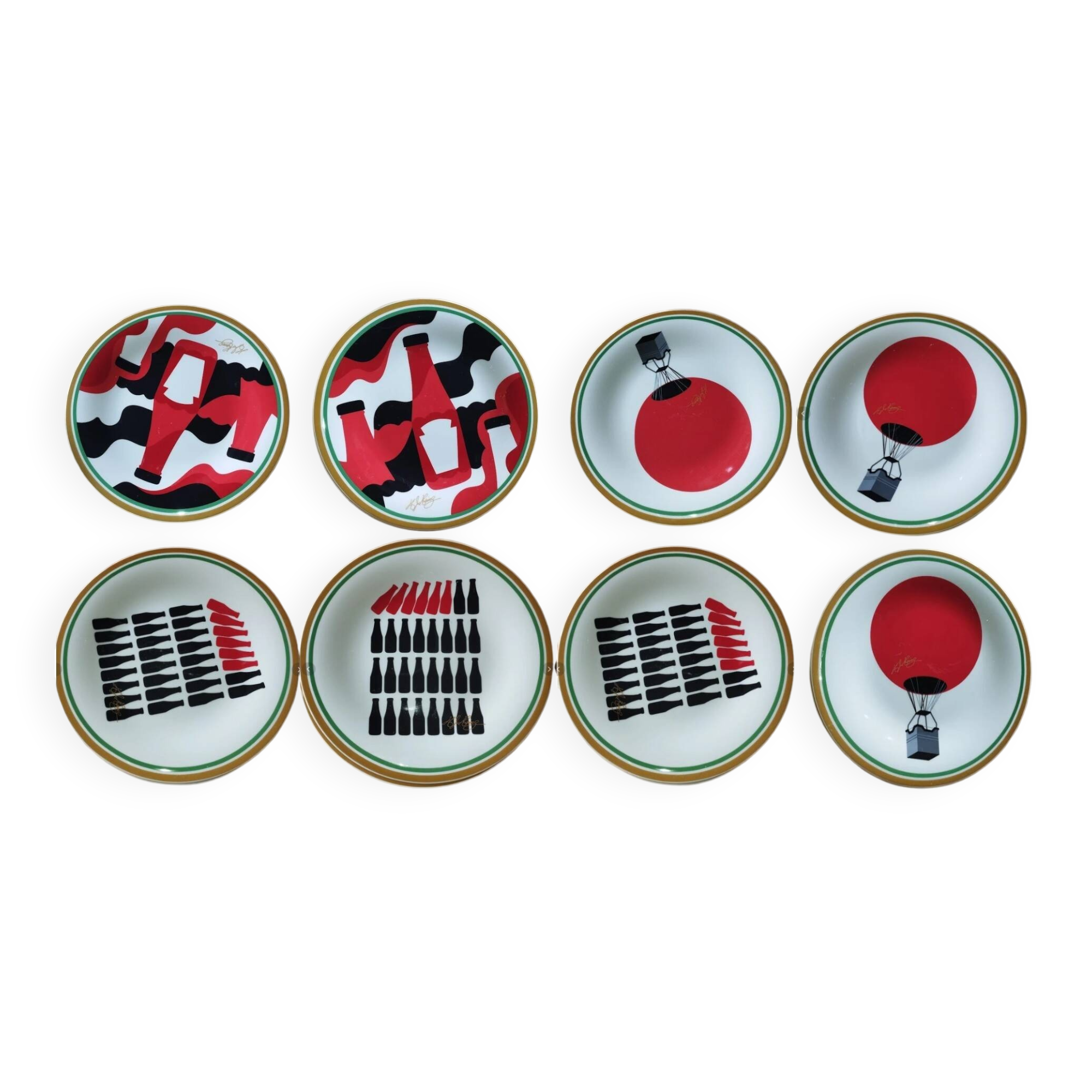 Set of 8 Villeroy & Boch x Heinz plates – Limited editions – Ø 27 cm