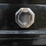 Commode Art Déco à 9 Tiroirs En Laque Et Bronze Nickelé