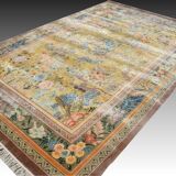 Tapis Chinois Art-déco Shanghaï :100 % Soie - Fait Main : 2.00 X 3.00 M