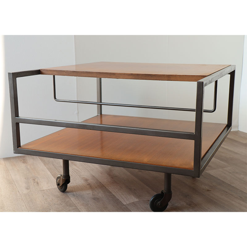 Vintage rolling coffee table by George Frydman circa 1960