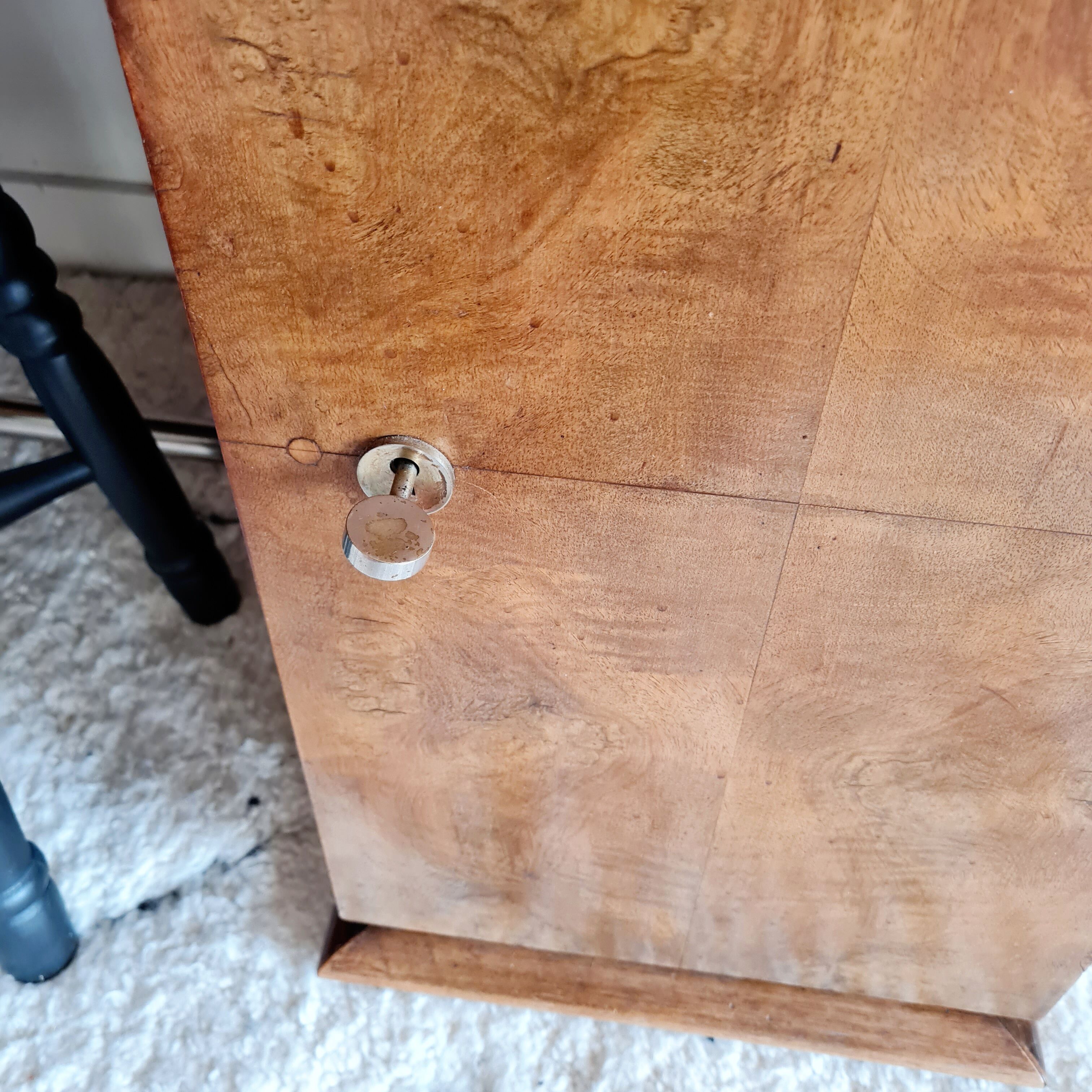 Art Deco desk mahogany plating blond