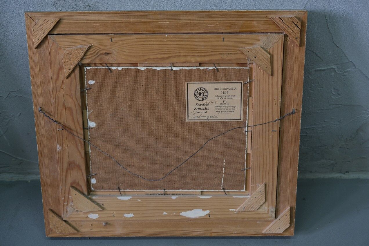 Oil painting by Carl Oscar Larsson swedish 1958