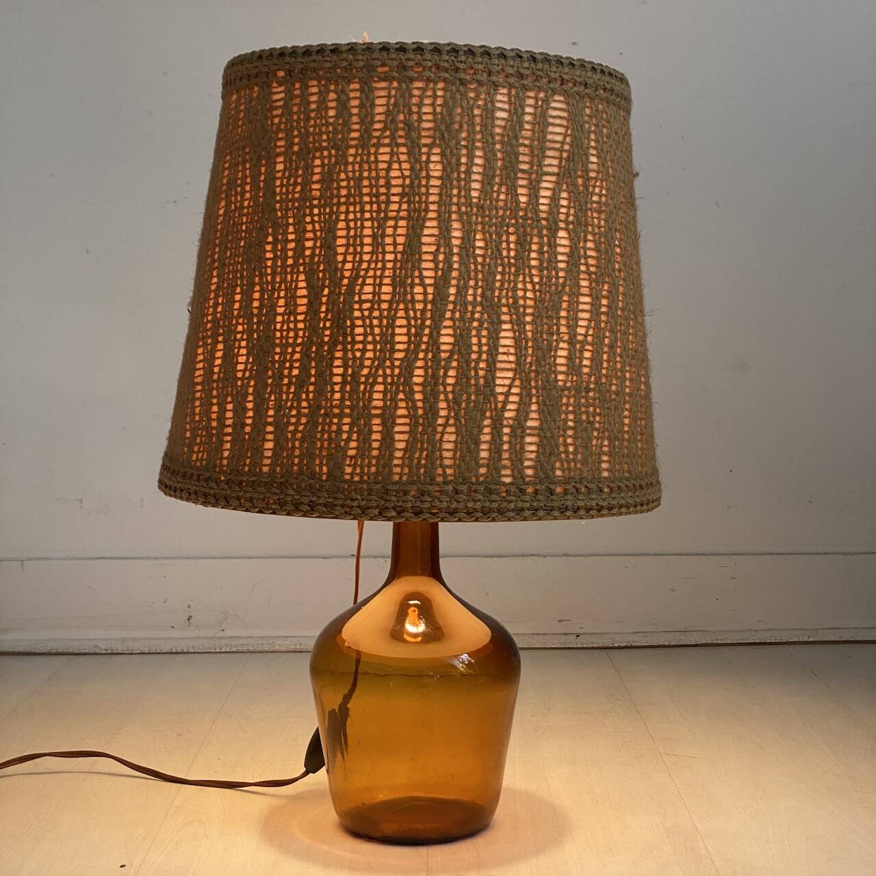 Vintage 1970s Dame Jeanne lamp