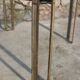Vintage square coffee table in glass and brass by Peter Ghyzcy