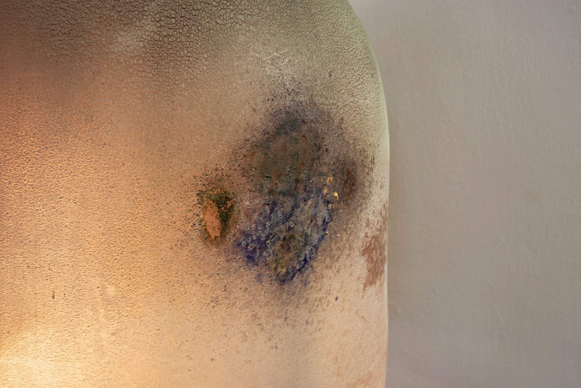 Medusa floor lamp in Murano glass scavo by Alfredo Barbini Italia 1964