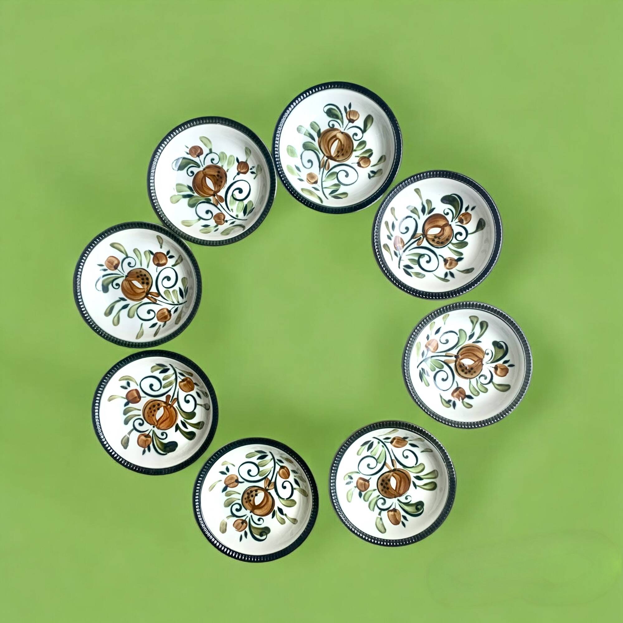 Set of 8 Boch La Louvière soup plates - Argenteuil series