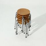 6 x Tabouret industriel design hollandais années 1960