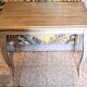 Rectangular coffee table in solid wood, painted and patinated with gold, 1950s