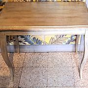 Rectangular coffee table in solid wood, painted and patinated with gold, 1950s