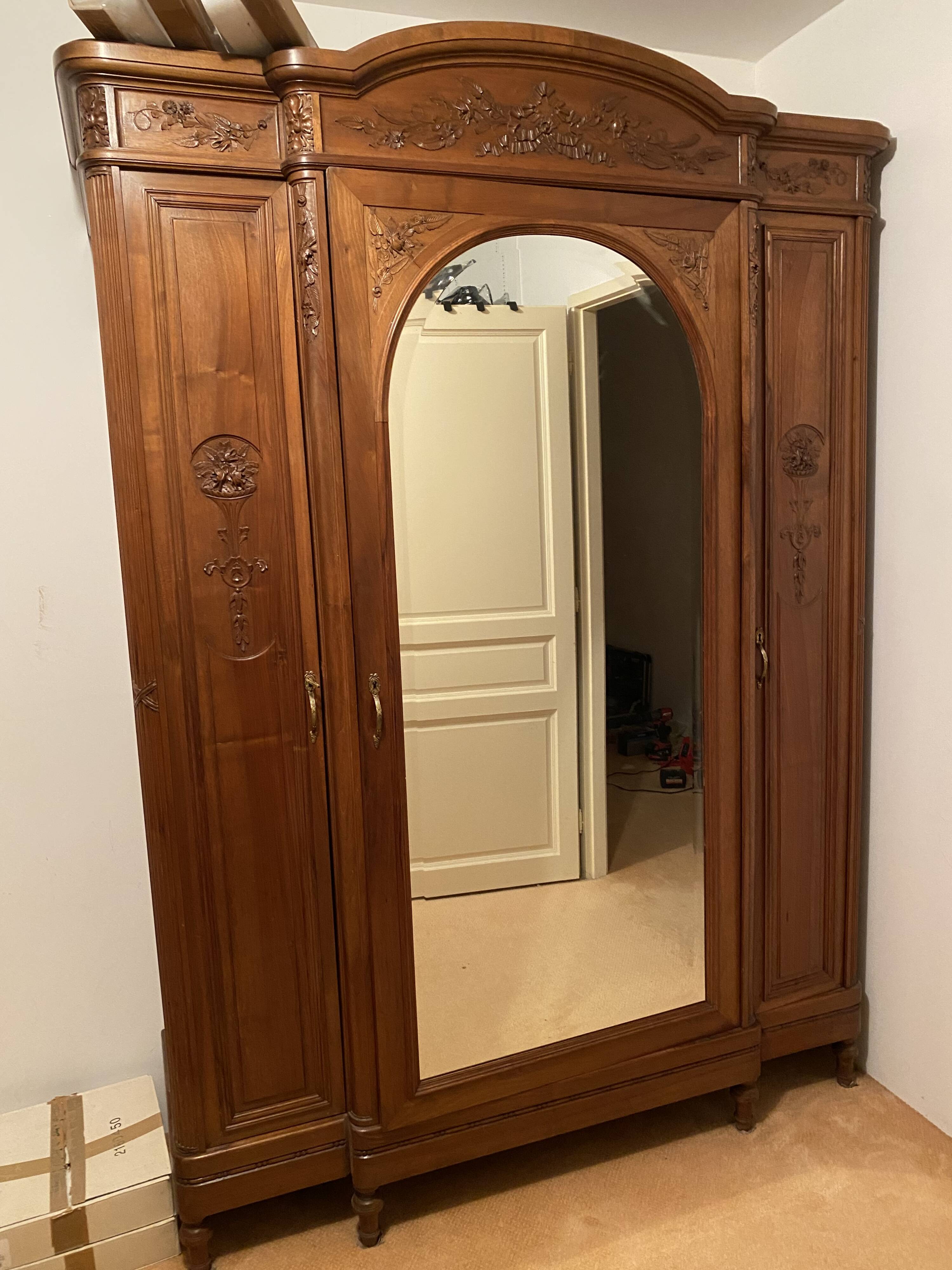 Antique walnut cabinet