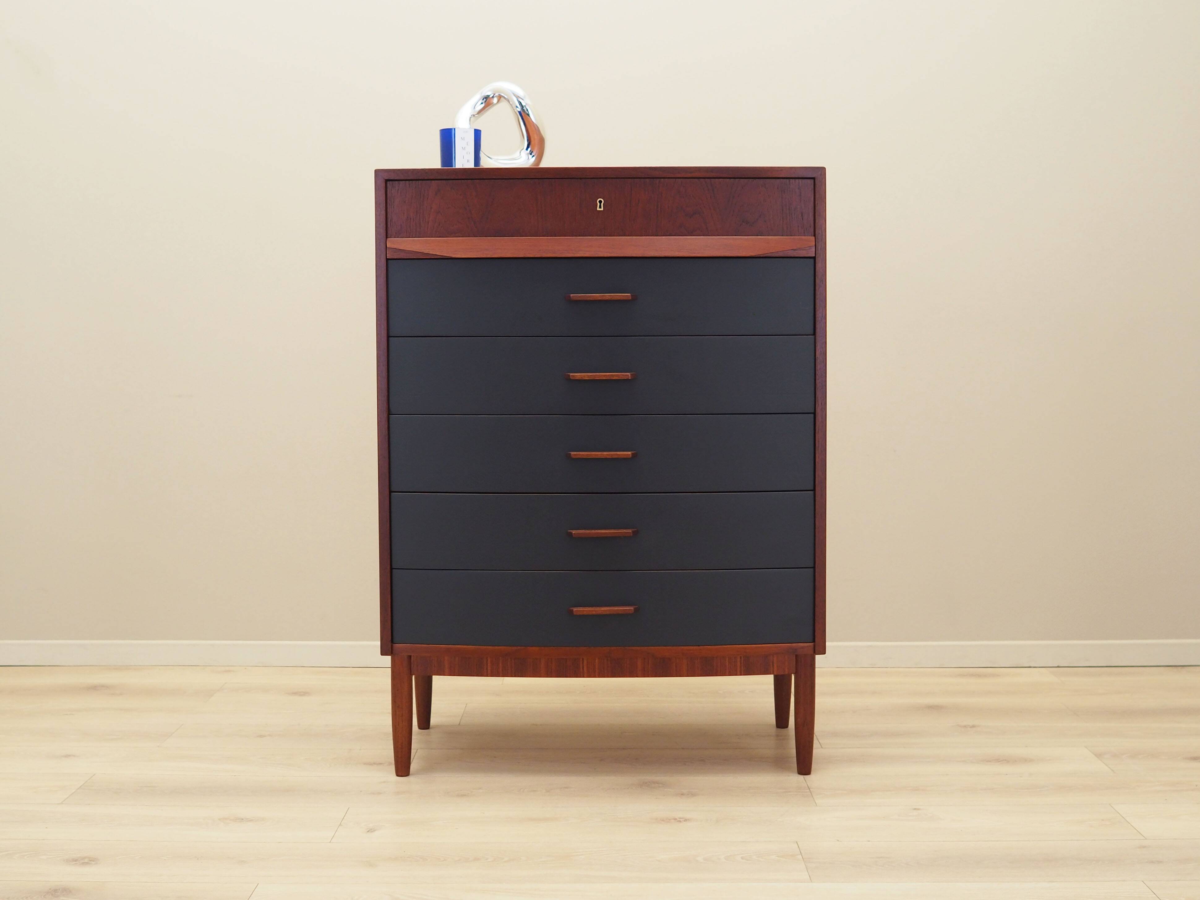 Teak chest of drawers, Danish design, 1970s, production: Denmark