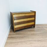 Meuble a chaussures vintage scandinave en bois