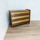 Vintage Scandinavian wooden shoe cabinet