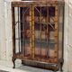 English Chippendale walnut display cabinet from the 1930s