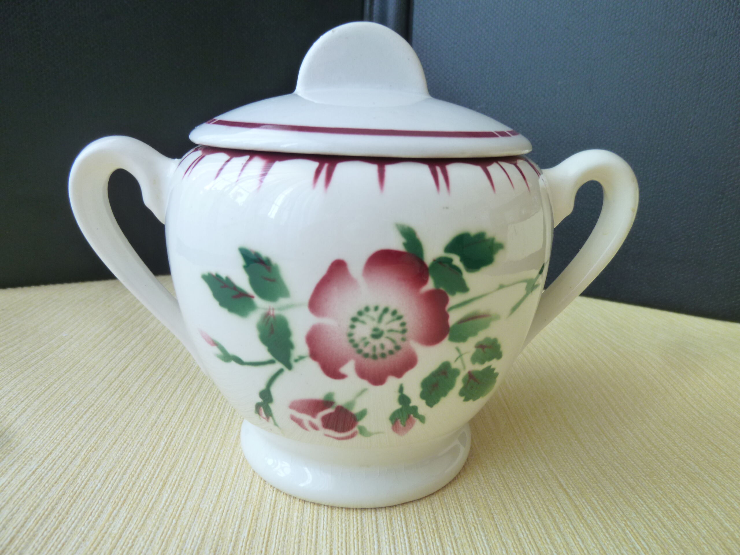 Sugar in earthenware Digoin Sarreguemines Model Epernay