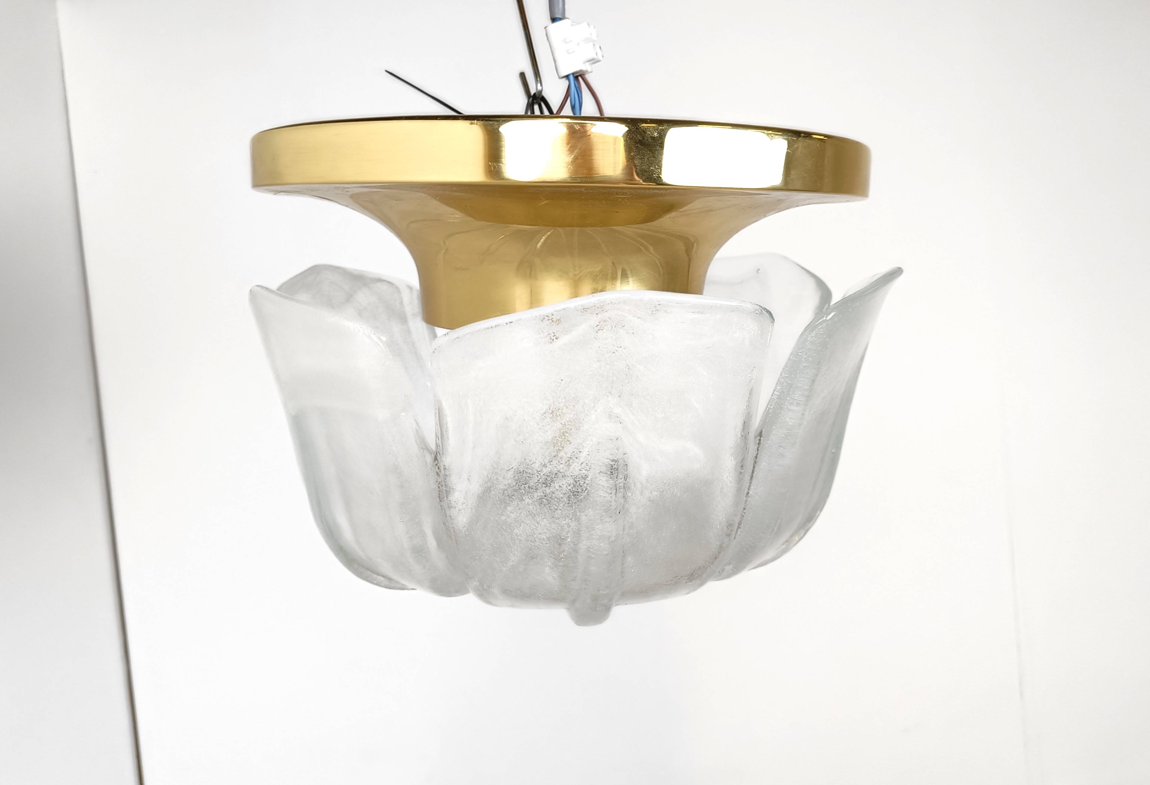 Vintage chandelier by Glashutte Limburg, 1960s