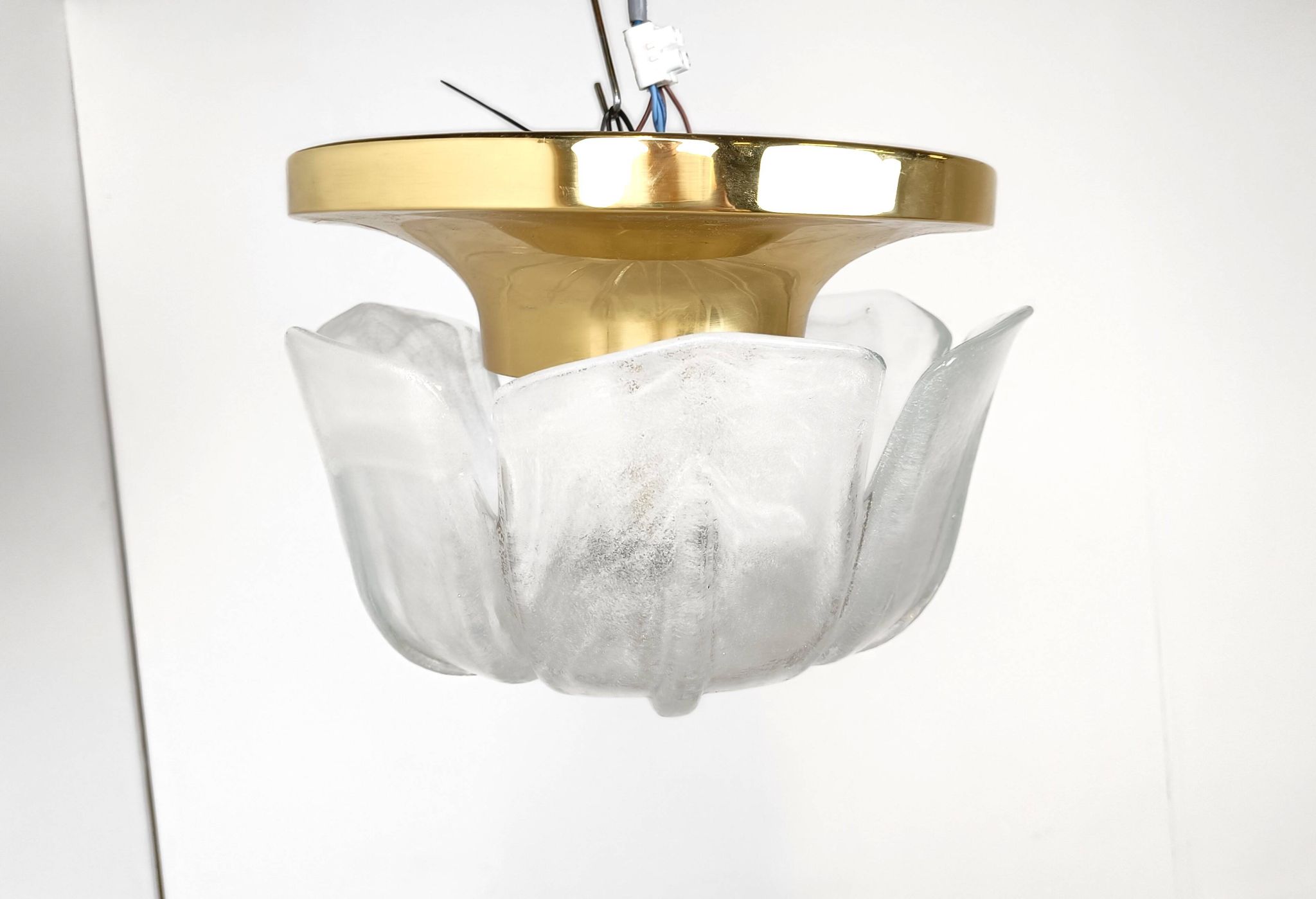 Lustre vintage de Glashutte Limburg, 1960