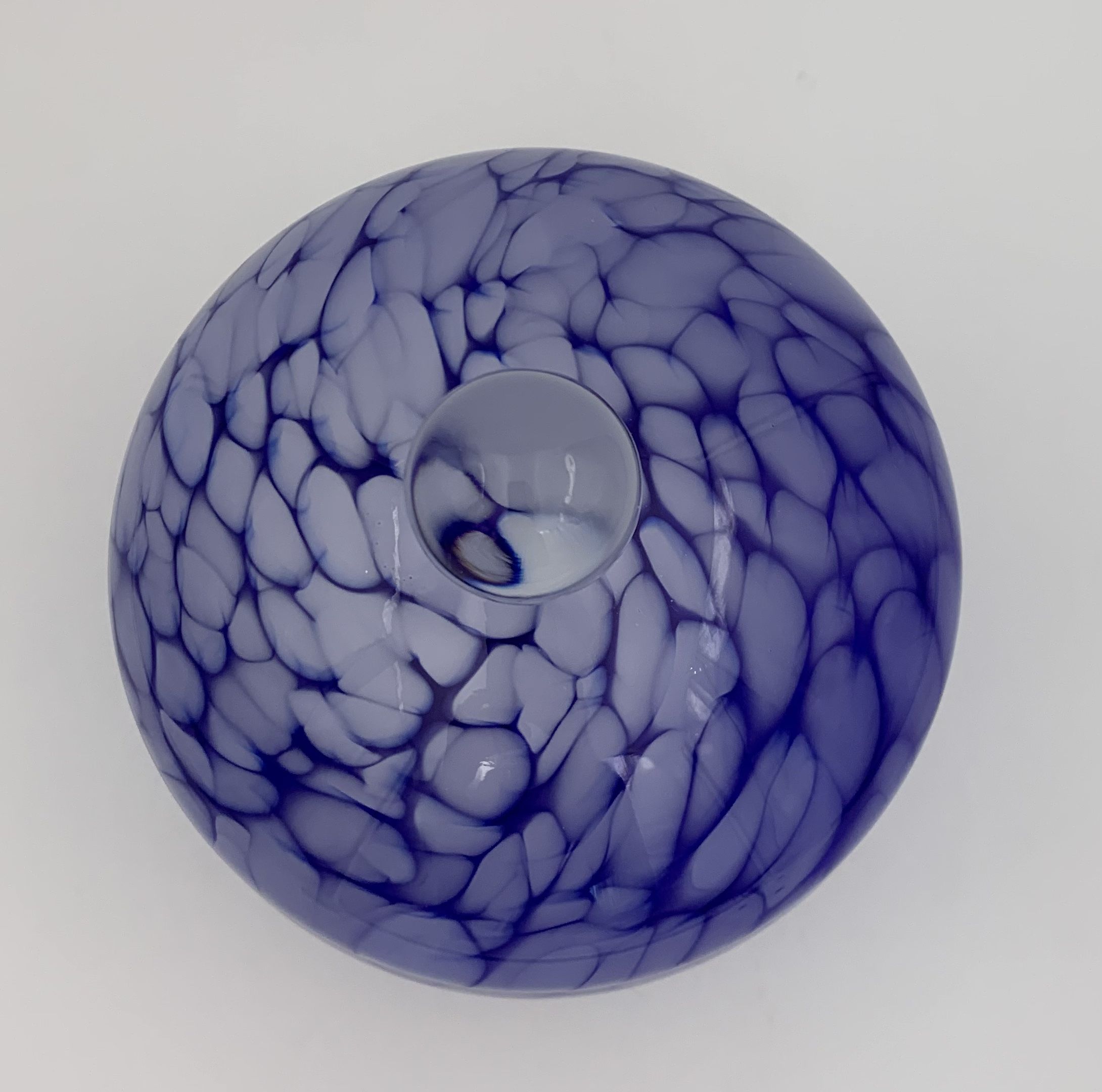 Large vintage round candy in speckled glass, Clichy glass style - 1970s-1980s