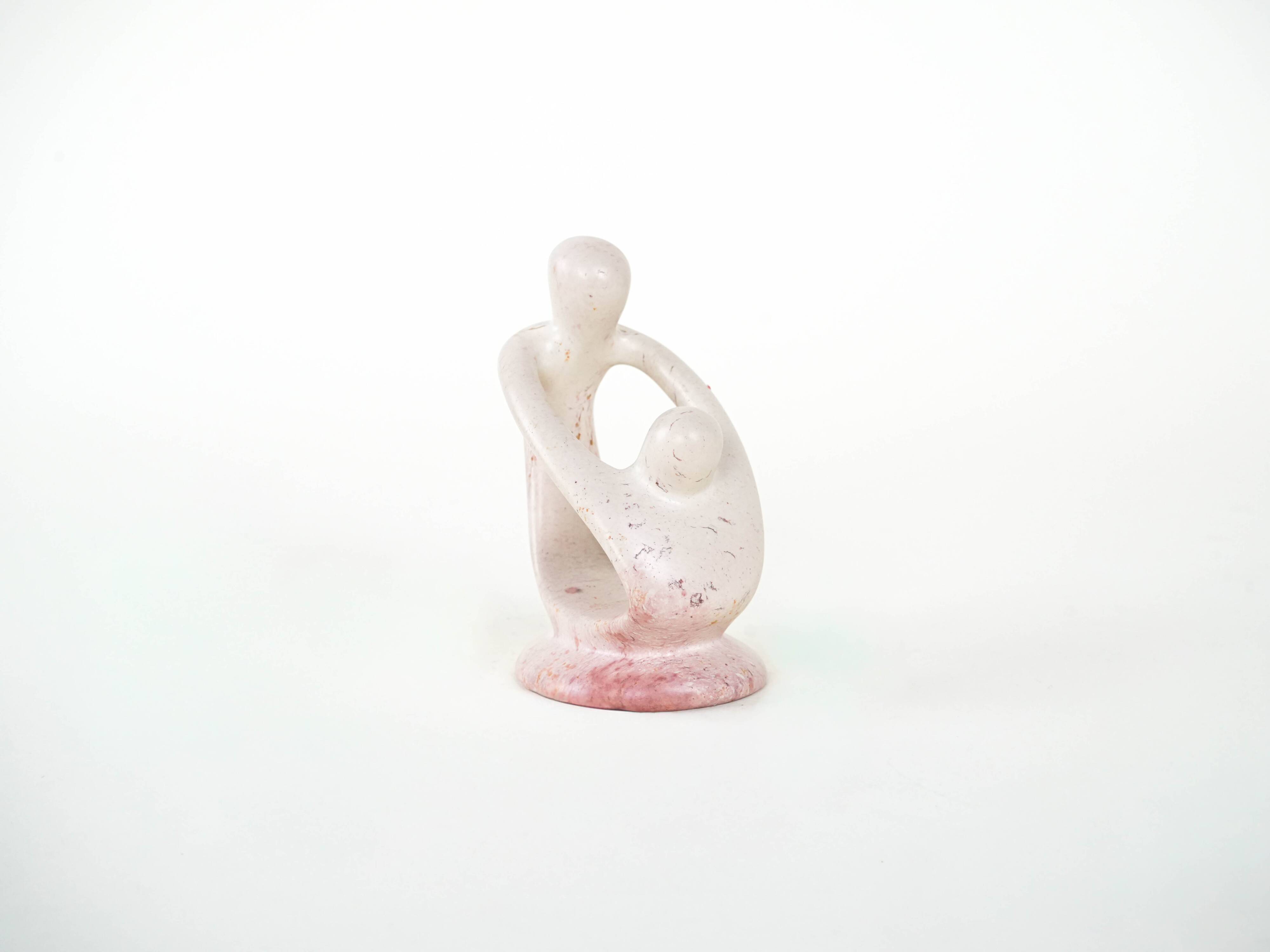 Abstract sculpture of a figure with a child, Danish design, 1980s, made in