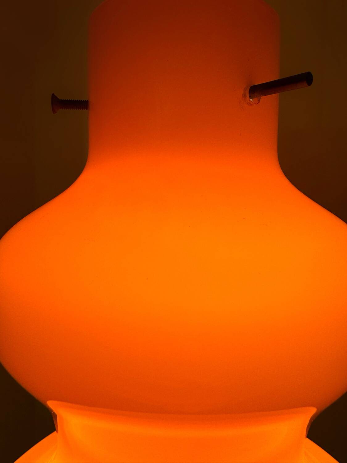 Orange opaline chandelier from the 70s
