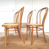 Set of four wooden chairs - canning Thonet