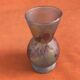 Piedouche vase Glass paste shades of lilac and yellow on a blue background
