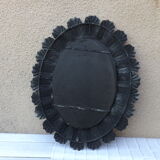 Mirror wrought iron old oval 92 cm x 72 cm