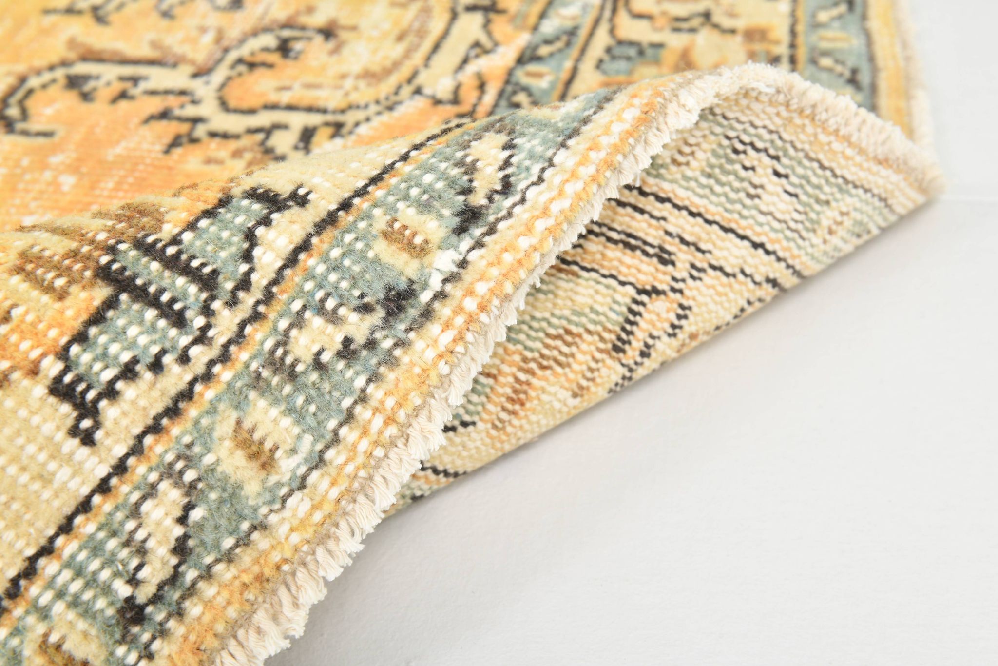 5x9 Orange & Yellow Oriental Vintage Rug, 157x273Cm