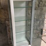 Vitrine médicale en metal laqué blanc - vintage 1960