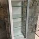 White lacquered metal medical display case - vintage 1960