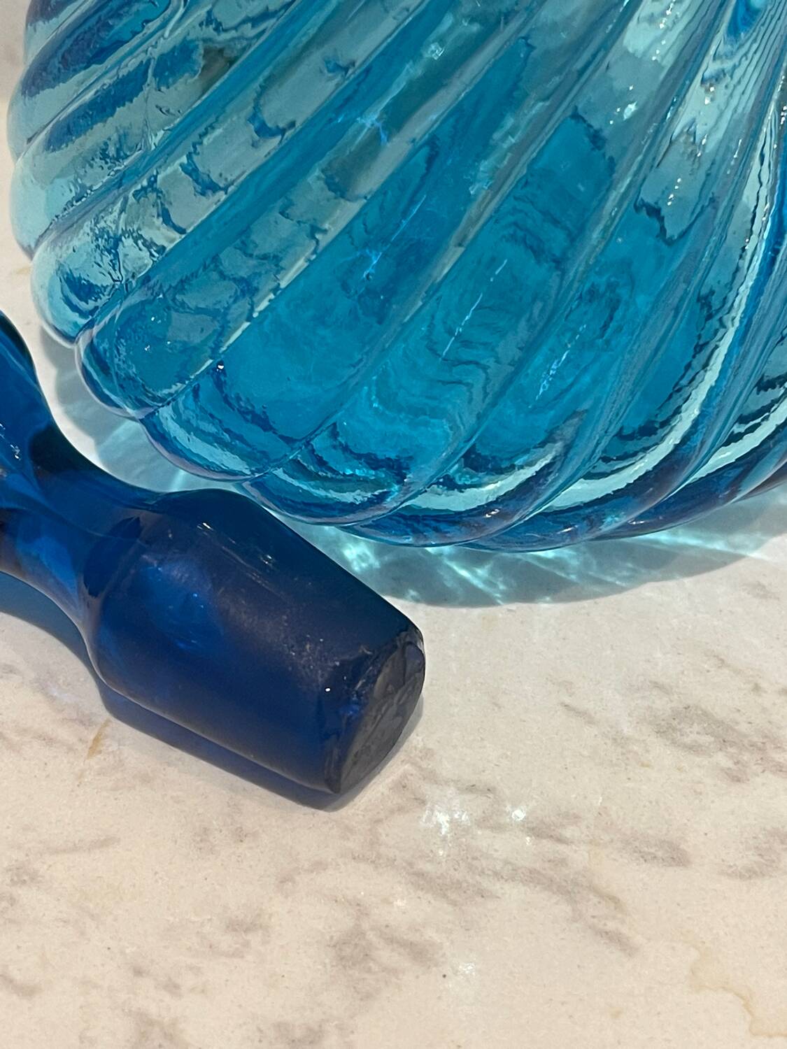 Old blue carafe