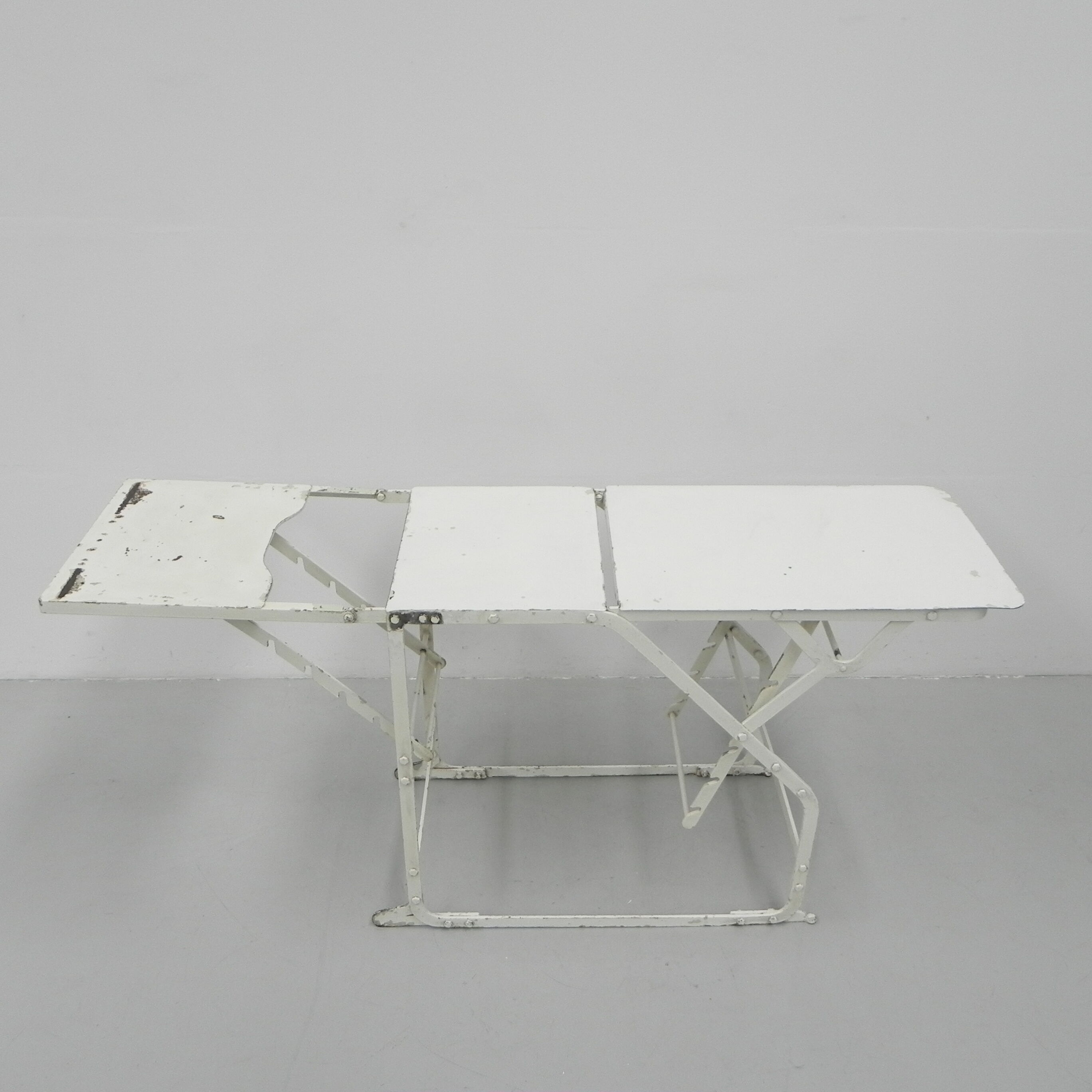 Industrial side table, hospital bed