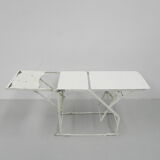 Industrial side table, hospital bed