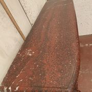 Pair of Louis XIV style fireplaces in red cherry marble. XIX century.