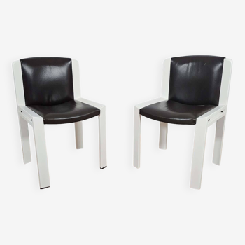Jeo COLOMBO pour Pozzi, paire de chaises "300 chair", vers 1965