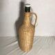 Demijohn bottle old woven wicker rattan + cove bottle vintage